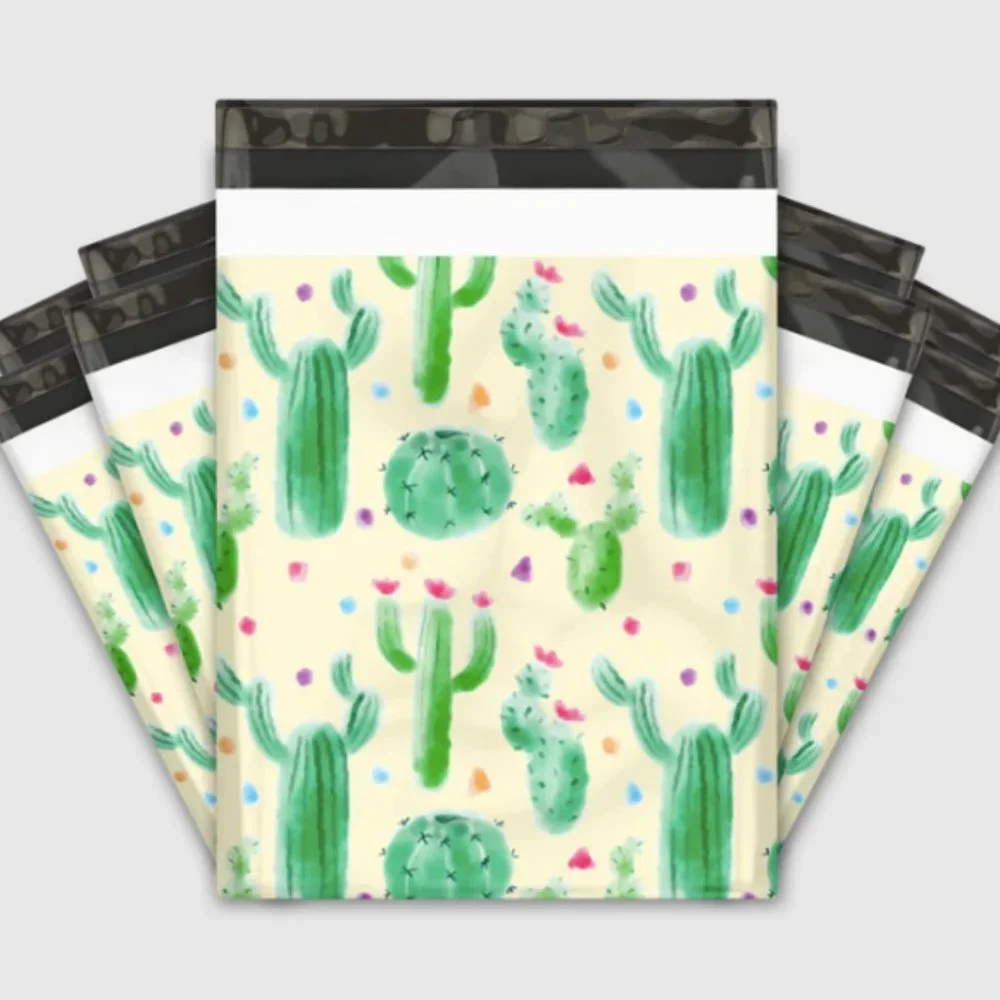 25 10x13 Cactus designer poly mailer